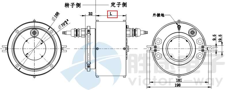 TEX70防爆滑环尺寸图